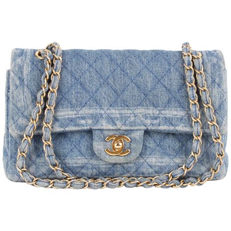 chanel denim bag flap